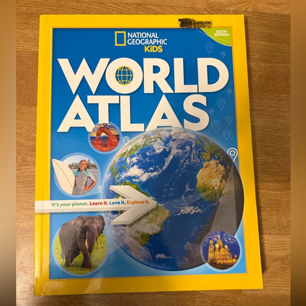 National Geographic Kids World Atlas - Blue and Yellow